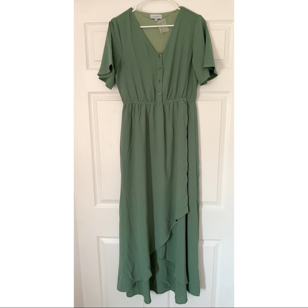 New One Loved Babe Windsor Dress Dusty Jade M